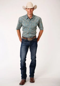 Men's Roper Snap Front Shirt #03-002-0225-4010BU -Deals West Wear Man Store 0b32be63617c764d420862cfb96e728c