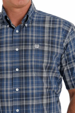 Men's Cinch Plaid Button Down #MTW1111419BLU -Deals West Wear Man Store 1f65016756661fac6d33fed970c15db9