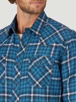 Men's Wrangler Retro Flannel Snap Front Shirt #112318774 -Deals West Wear Man Store 3d86c85002369894993f32e089e4d33a