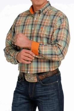 Men's Cinch Plaid Button Down Shirt #MTW1105476 -Deals West Wear Man Store 6c54a3fcc8ac4e43b9d3bff6e0e6a3b3