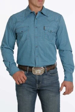Men's Cinch Snap Front Shirt #MTW1312051BLU -Deals West Wear Man Store 74e171d7aa68c257e7716cd20f213344