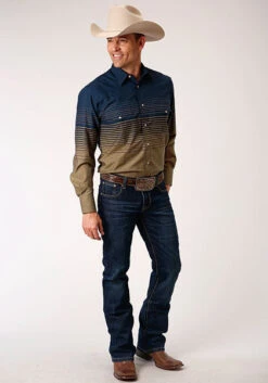 Men's Roper Snap Front Shirt #01-001-0043-0455BU -Deals West Wear Man Store 93980ae7704cd128eee579a8206b6708