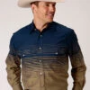 Men's Roper Snap Front Shirt #01-001-0043-0455BU