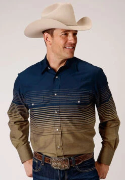 Men's Roper Snap Front Shirt #01-001-0043-0455BU
