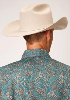 Men's Roper Snap Front Shirt #03-002-0225-4010BU -Deals West Wear Man Store afe6db5c6da83b68af498c8ae430cb21