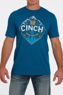 Men's Cinch Teal T-Shirt #MTT1690510