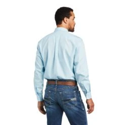 Men's Ariat Wrinkle Free Solid Pinpoint Oxford Classic Fit Button Down Shirt #10040586 -Deals West Wear Man Store cba964073e820eb3846ec47303f6762b