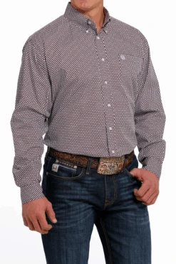 Men's Cinch Purple Button Down Shirt #MTW1105482 -Deals West Wear Man Store cbaf553fabba17cfe7a15a03926bc676