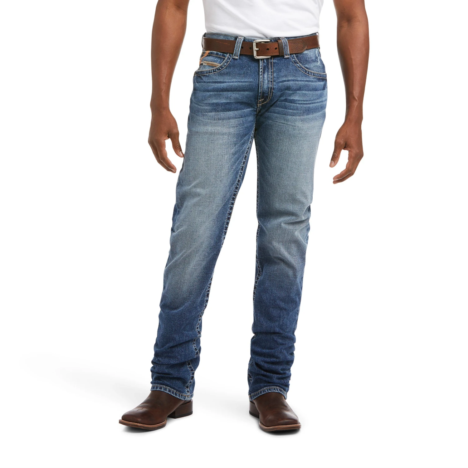 Men's Ariat M4 Low Rise Stretch Longspur Stackable Straight Leg Jean #10036879 9 Men's Ariat M4 Low Rise Stretch Longspur Stackable Straight Leg Jean #10036879 - Image 9