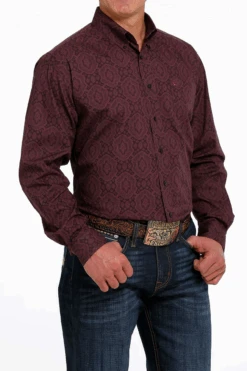 Men's Cinch Paisley Print Button Down Shirt #MTW1105485 -Deals West Wear Man Store dec2e2bf0890c5146149c5a9d1a5bcc2