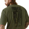 Men's Ariat Rebar Cotton Strong American Outdoors T-Shirt #10043827