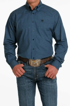 Men's Cinch Button Down Shirt #MTW1105510BLU -Deals West Wear Man Store e131dff9547fc2b1add162f4a554f454