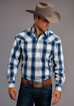 Men's Stetson Snap Front Shirt #11-001-0478-5011BU