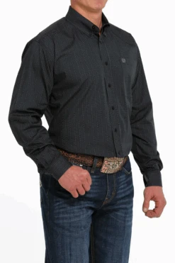 Men's Cinch Black Button Down Shirt #MTW1105500BLK -Deals West Wear Man Store f9689057fdb6611c861d207b9a849998