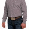Men's Cinch Purple Button Down Shirt #MTW1105482