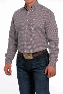 Men's Cinch Purple Button Down Shirt #MTW1105482