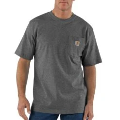 Men's Carhartt Loose Fit Heavyweight Pocket T-Shirt #K87 -Deals West Wear Man Store image K87CARBON HEATHER