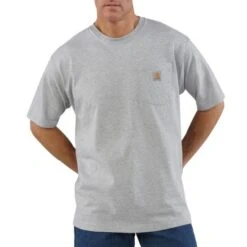 Men's Carhartt Loose Fit Heavyweight Pocket T-Shirt #K87 -Deals West Wear Man Store image K87HGY